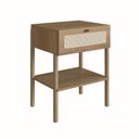 Ver imagem 2 de Mesa de Cabeceira 1 Gaveta Palhinha Pé Madeira Oslo