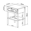 Ver imagem 3 de Mesa de Cabeceira 1 Gaveta Palhinha Pé Madeira Oslo