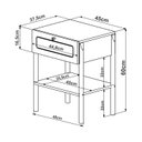 Ver imagem 3 de Mesa de Cabeceira 1 Gaveta Palhinha Pé Madeira Oslo Marrom