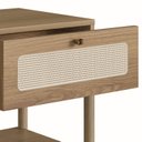 Ver mais imagens de Mesa de Cabeceira 1 Gaveta Palhinha Pé Madeira Oslo Marrom