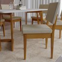 Ver imagem 5 de Conjunto Sala de Jantar Mesa 6 Cadeiras MDF Miami Bege