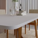 Ver imagem 6 de Conjunto Sala de Jantar Mesa 6 Cadeiras MDF Miami Bege