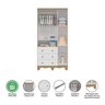 Quarto de Bebê completo Berço 2 em 1 Guarda Roupa 3 Portas Cômoda 4 Gavetas Nina - 9