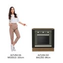 Ver imagem 4 de Balcão para Forno de Embutir 80 X 60 Cm com Tampo Agata, Glamy, Stella Madesa Rustic/preto