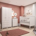 Ver imagem 1 de Quarto de Bebê Completo com Berço Guarda-Roupa 3 Portas e Cômoda 100% MDF Ciranda Espresso Móveis