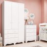 Quarto Infantil com Guarda-Roupa 3 Portas e Cômoda 4 Gavetas 100% MDF Mimo Espresso Móveis - 1