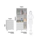 Ver imagem 3 de Quarto Infantil com Guarda-Roupa 3 Portas e Cômoda 4 Gavetas 100% MDF Mimo Espresso Móveis