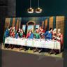 Quadro Santa Ceia Original Leonardo da Vinci:140x70 cm/PRETA - 5