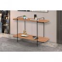 Ver imagem 1 de Aparador Orlando em MDF 120cm Amadeirado com Base em Aço Carbono C&m Decor