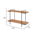 Ver imagem 2 de Aparador Orlando em MDF 120cm Amadeirado com Base em Aço Carbono C&m Decor