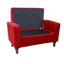 Ver imagem 2 de Recamier Baú Félix 120cm Suede Vermelho - Dominic Decor Felix