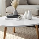 Ver imagem 2 de Mesa de Centro Orgânica Moderna para Sala Pés Madeira