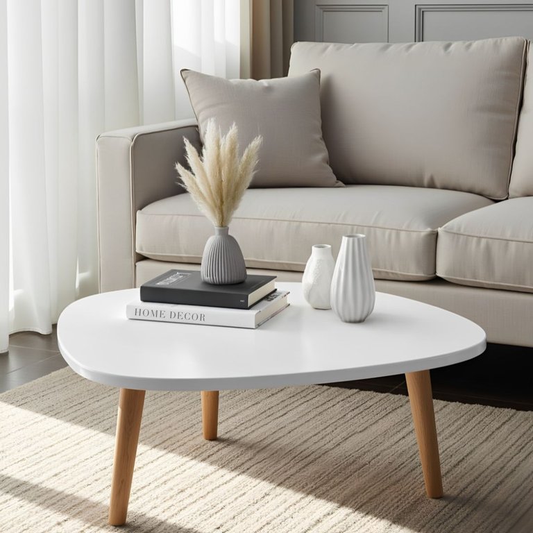 Mesa de Centro Orgânica Moderna para Sala Pés Madeira Mesa de Centro Orgânica Moderna para Sala Pés Madeira