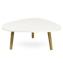 Mesa de Centro Orgânica Moderna para Sala Pés Madeira - 2