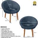 Ver imagem 3 de Poltrona Decor para Sala de Estar Espaço Gourmet Tecido Veludo Estrutura Resistente Suporta 120kg
