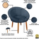 Ver imagem 2 de Poltrona Decor para Sala de Estar Espaço Gourmet Tecido Veludo Estrutura Resistente Suporta 120kg