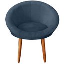 Ver imagem 4 de Poltrona Decor para Sala de Estar Espaço Gourmet Tecido Veludo Estrutura Resistente Suporta 120kg