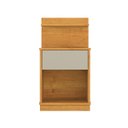 Ver imagem 6 de Mesa de Cabeceira Mavie 1 Gaveta e 2 Prateleiras Mdp Moderno Funcional Quarto Patrimar:cinamomo/offw