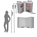 Ver imagem 4 de Armário Aéreo de Canto 2 Portas Almofada Americana 90cm TM1311 MDF Grazi Branco