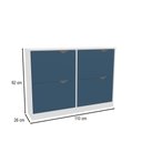 Ver imagem 4 de Sapateira Porto 4 Portas Azul/branco - Politorno