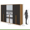 Guarda Roupa Casal com Espelho 6 Portas 5 Gavetas Únique Móveis Lopas - 6