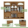 Guarda Roupa Casal com Espelho 6 Portas 5 Gavetas Únique Móveis Lopas - 5