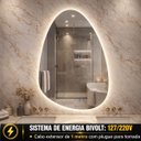 Ver imagem 3 de Espelho Banheiro LED Touch 3 Cores de Luz com Desembaçador e Display Digital 70x50 cm 110V/220V