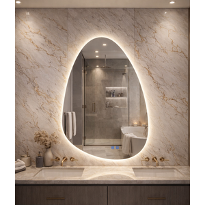 Espelho Banheiro Inteligente Touch Led 3 Cores + Desembacador e Display Digital 70x50 Cm