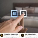 Ver imagem 2 de Espelho Banheiro LED Touch 3 Cores de Luz com Desembaçador e Display Digital 70x50 cm 110V/220V