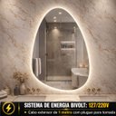 Ver imagem 5 de Espelho Banheiro LED Touch 3 Cores de Luz com Desembaçador e Display Digital 80x60 cm 110V/220V