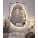 Ver imagem 3 de Espelho Banheiro Inteligente Touch Led 3 Cores + Desembacador e Display Digital 70x50 Cm