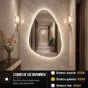 Ver imagem 4 de Espelho Banheiro LED Touch 3 Cores de Luz com Desembaçador e Display Digital 80x60 cm 110V/220V