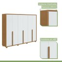 Ver imagem 7 de Guarda Roupa Casal 6 Portas 5 Gavetas Únique Móveis Lopas