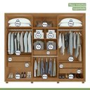 Ver imagem 6 de Guarda Roupa Casal 6 Portas 5 Gavetas Únique Móveis Lopas