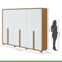 Ver imagem 4 de Guarda Roupa Casal 6 Portas 5 Gavetas Únique Móveis Lopas