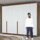 Ver imagem 5 de Guarda Roupa Casal 6 Portas 5 Gavetas Únique Móveis Lopas
