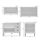 Ver imagem 4 de Cozinha Modulada Aurora 190cm Clássica Conjunto Provençal Cor:branco