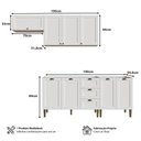Ver imagem 3 de Cozinha Modulada Aurora 190cm Clássica Conjunto Provençal Cor:branco