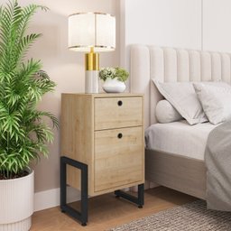 Kit 3 Peças 1 Escrivaninha 120cm 1 Estante Porto 1 Mesa de Cabeceira Wolli Espresso Móveis - 12