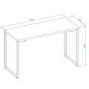 Ver imagem 4 de Conjunto 3 Peças 1 Escrivaninha 120cm 1 Estante Porto 1 Mesa de Cabeceira Wolli Espresso Móveis Industrial Amadeirado