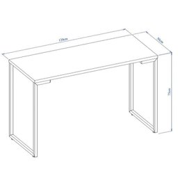 Kit 3 Peças 1 Escrivaninha 120cm 1 Estante Porto 1 Mesa de Cabeceira Wolli Espresso Móveis - 4