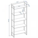 Ver imagem 7 de Conjunto 3 Peças 1 Escrivaninha 120cm 1 Estante Porto 1 Mesa de Cabeceira Wolli Espresso Móveis Industrial Amadeirado