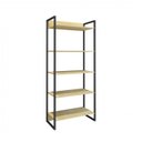 Ver imagem 6 de Conjunto 3 Peças 1 Escrivaninha 120cm 1 Estante Porto 1 Mesa de Cabeceira Wolli Espresso Móveis Industrial Amadeirado