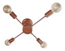 Ver imagem 2 de Lustre De Braço Para 04 Lâmpadas - Ideal Para Sala Quarto na cor cobre - Modelo Sputinik