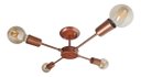Ver imagem 1 de Lustre De Braço Para 04 Lâmpadas - Ideal Para Sala Quarto na cor cobre - Modelo Sputinik