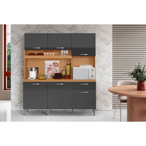Kit Cozinha Siena 6 Portas 1 Gavetas