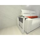 Ver imagem 3 de Mesinha Lateral para Sofá, Mesa Apoio, Mesa Auxiliar Sofá, Mesinha de Sofá Branco e Cinza