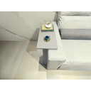 Ver imagem 2 de Mesinha Lateral para Sofá, Mesa Apoio, Mesa Auxiliar Sofá, Mesinha de Sofá Branco e Cinza