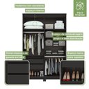 Ver imagem 4 de Guarda Roupa Solteiro com Espelho 4 Portas 2 Gavetas Alonzo Móveis Lopas