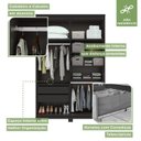 Ver imagem 3 de Guarda Roupa Solteiro com Espelho 4 Portas 2 Gavetas Alonzo Móveis Lopas